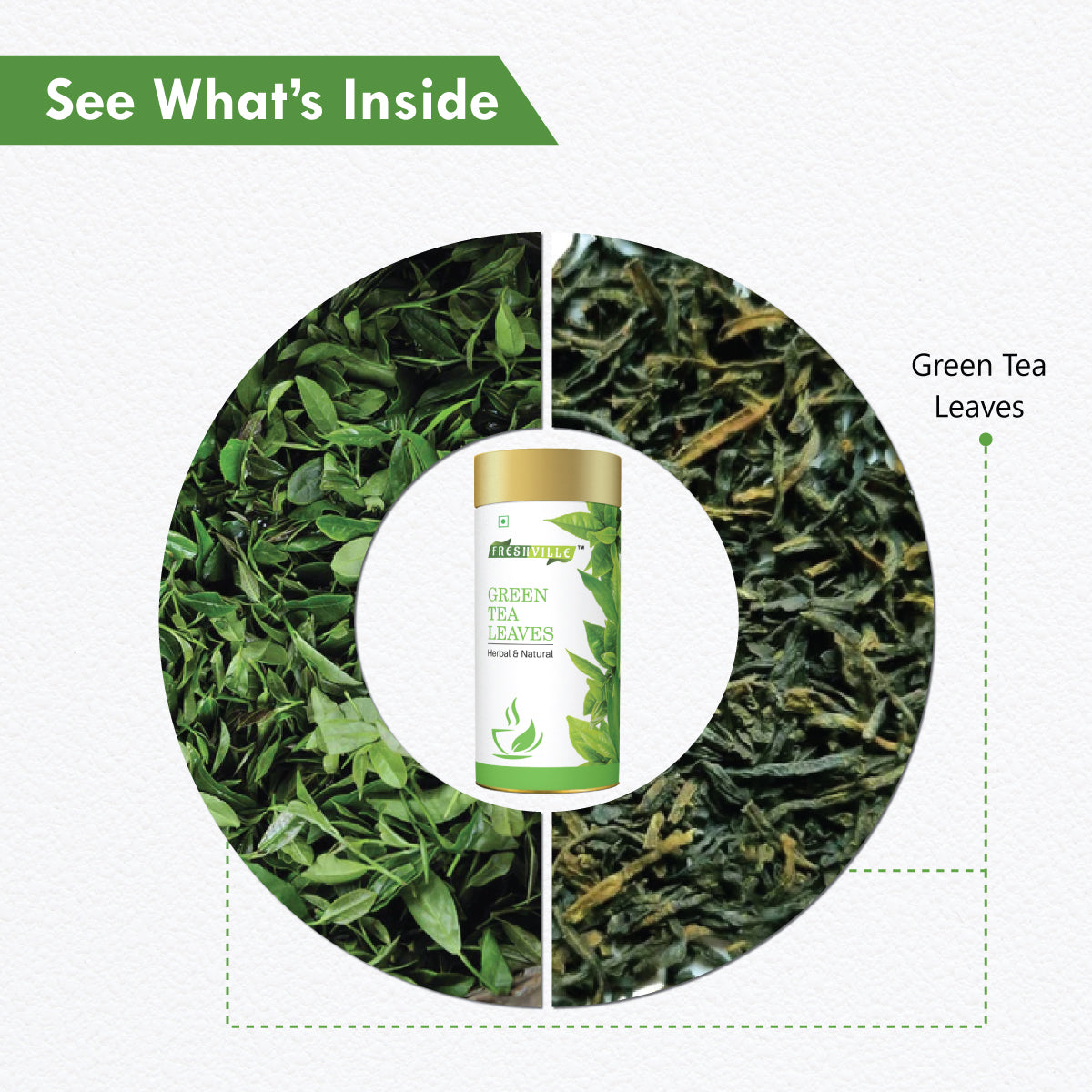 Freshville Green Tea Leaves | Improves Metabolism & Reduces Fat