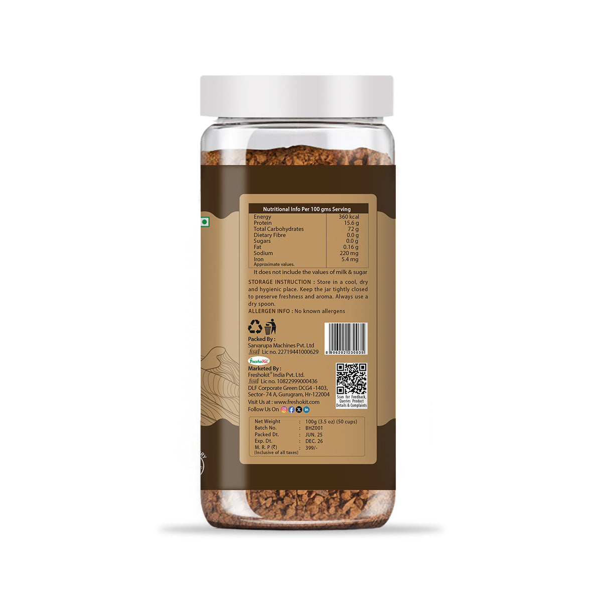 Brewstar Crunchy Hazelnut | Roast & Ground Coffee | Roast & Ground Coffee | Instant Coffee | Premium Coffee | Hazelnut Flavour | Great Aroma | Authentic Taste | Different Flavours | Easy to Use