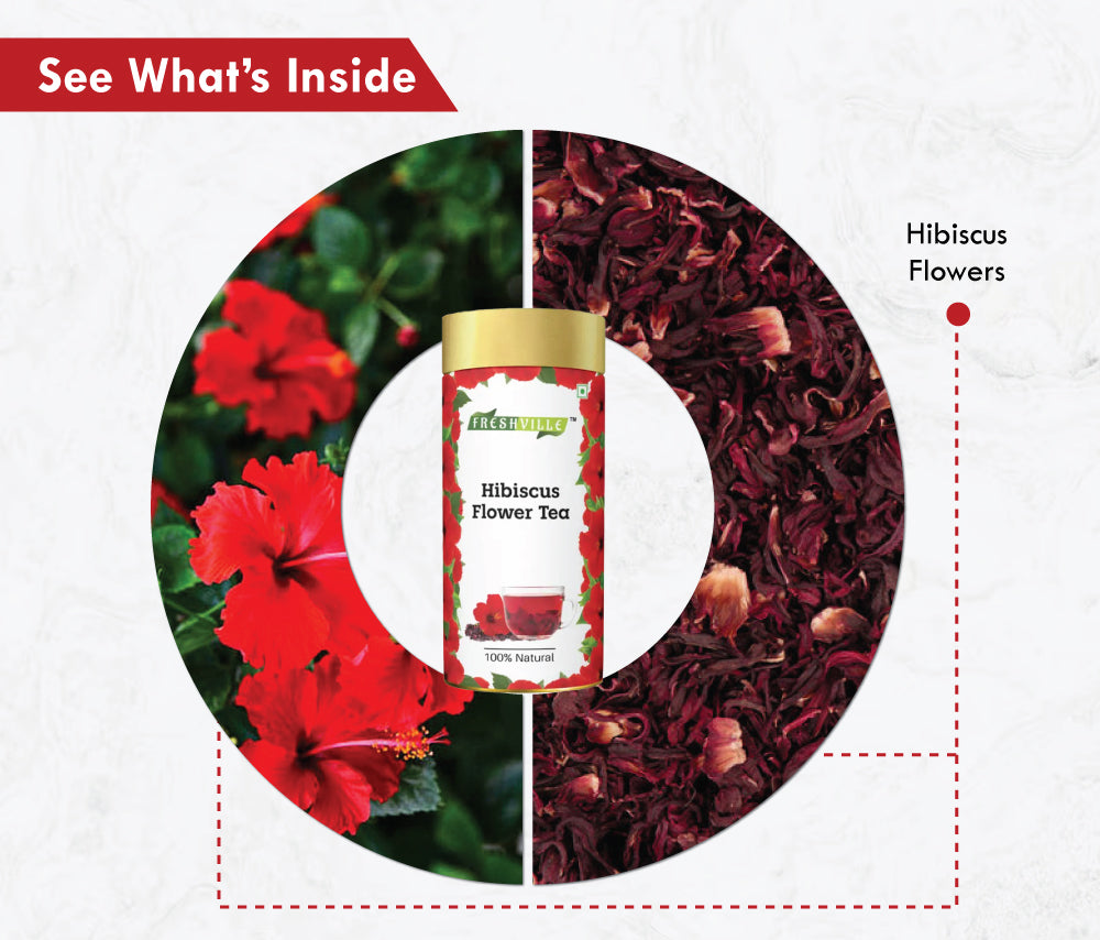 Hibiscus Tea , Green Tea and Chamomile Tea Box (100gm *3)