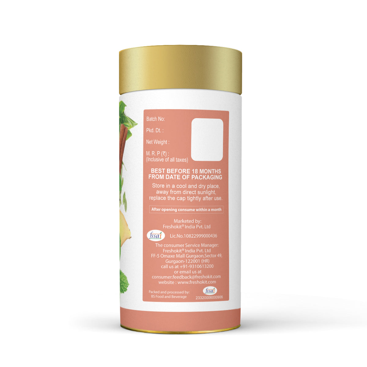 Freshville PCOS PCOD Tea | Regularizes period cycle with herbs Ginger, Fenugreek, Spearmint, Cinnamon, Fennel, Tulsi, Lodhra, Ashoka
