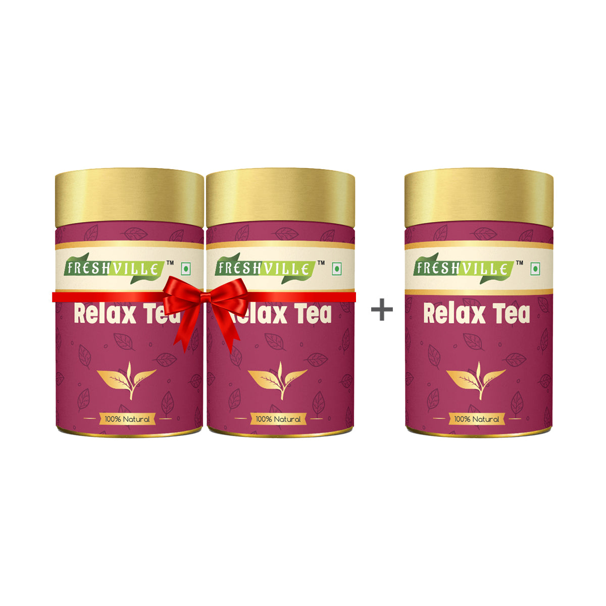 Freshville Relax Tea | Improves Sleep Quality Release Stress with Herbs Lemongrass, Lavender, Chamomile, Green Tea
