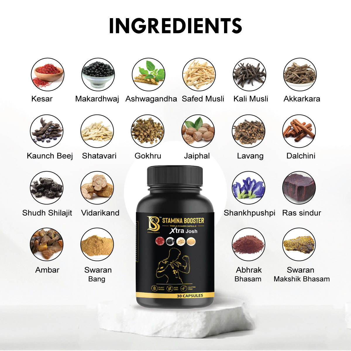 Stamina Booster Triple Power Capsule & Tea | Boost Strength & Stamina Naturally