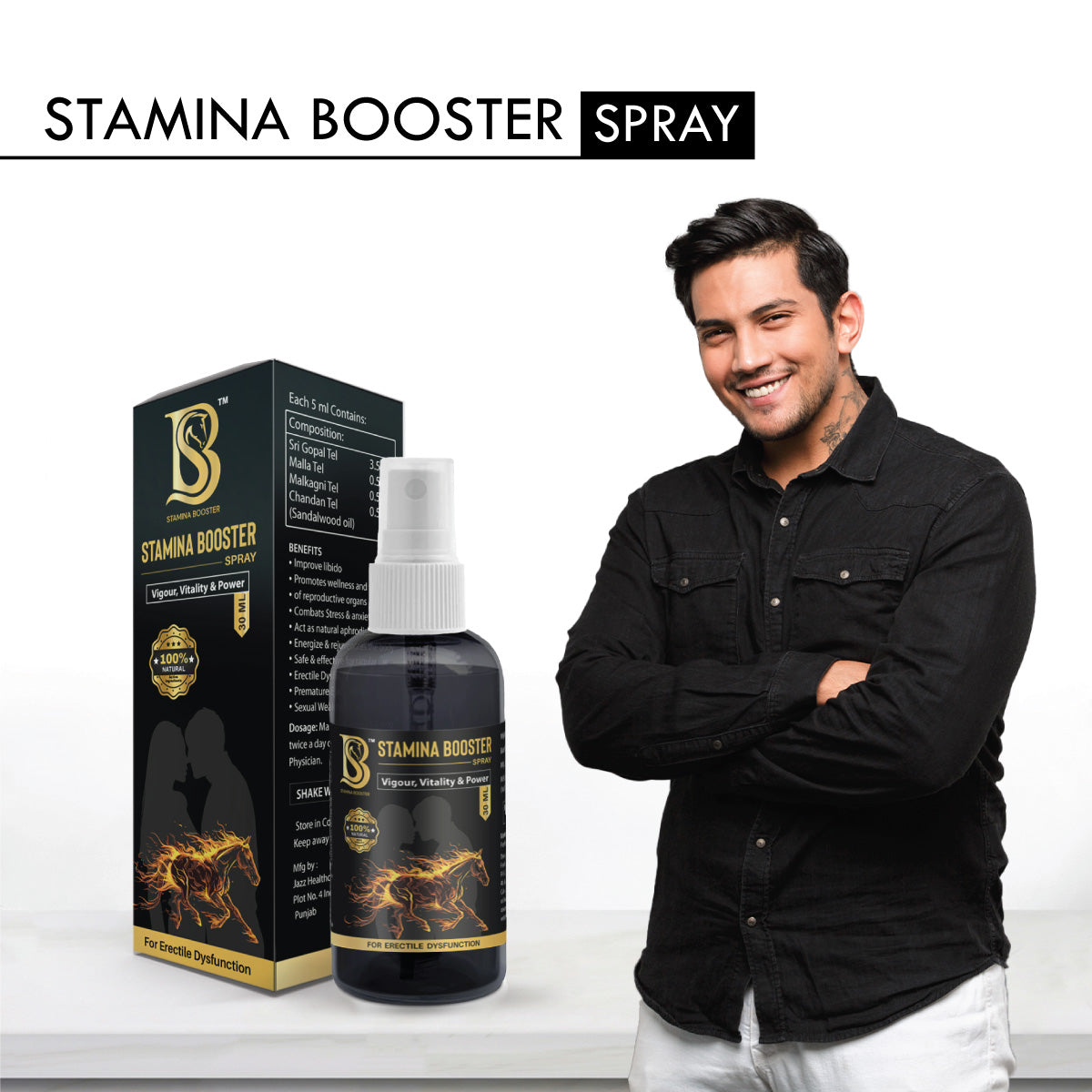 Stamina Booster Spray Oil