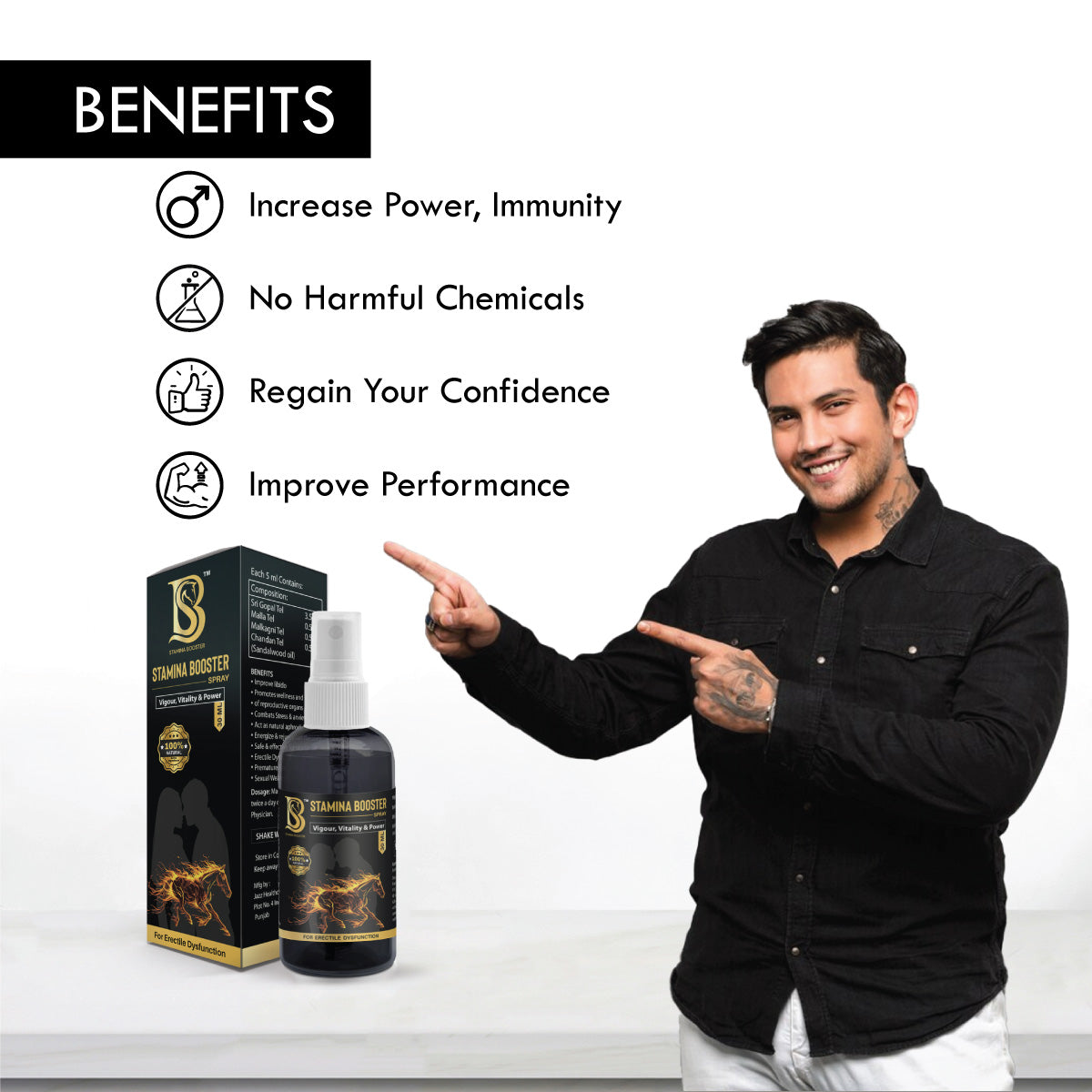 Stamina Booster Spray Oil