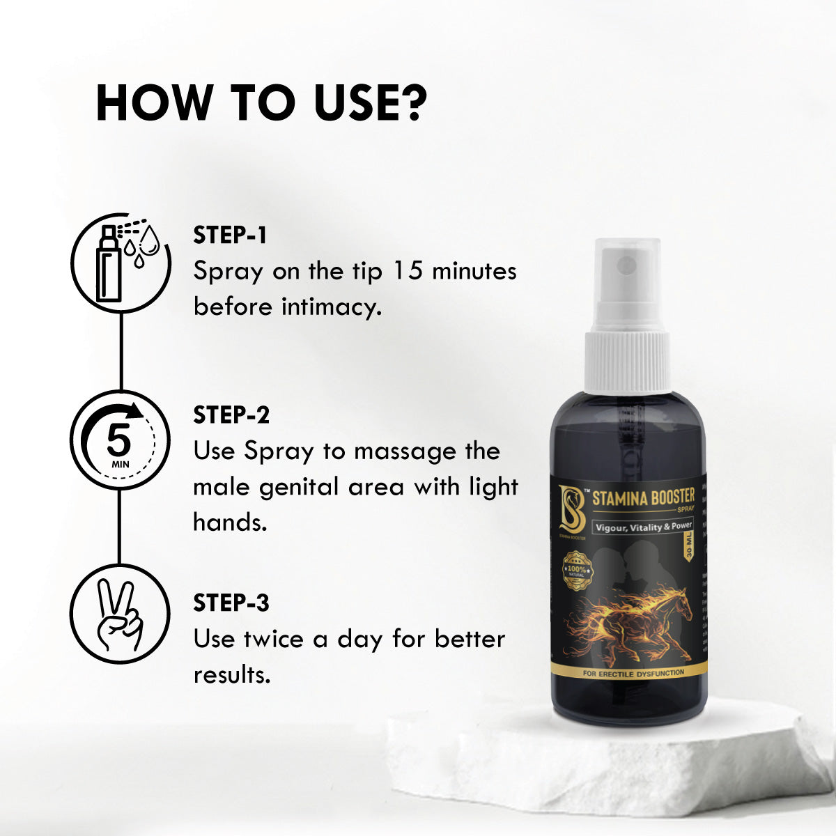 Stamina Booster Spray Oil
