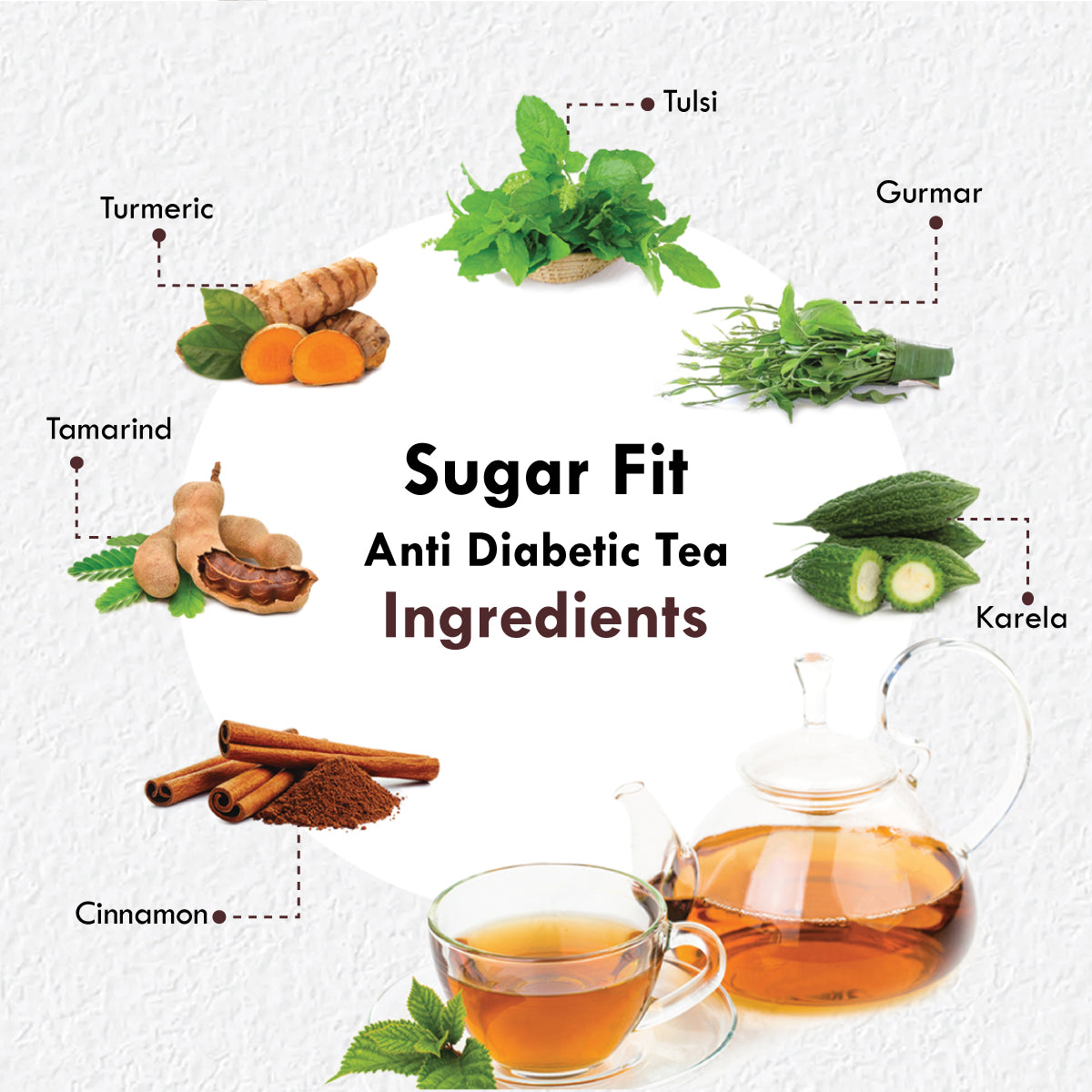 Sugerfit Tea Box With (Spoon, Stainer, Cup)(120gm)