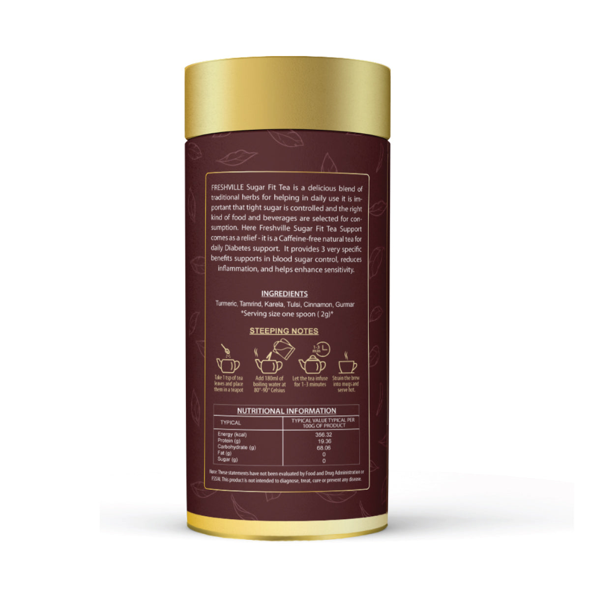 Sugerfit Tea Box With (Spoon, Stainer, Cup)(120gm)