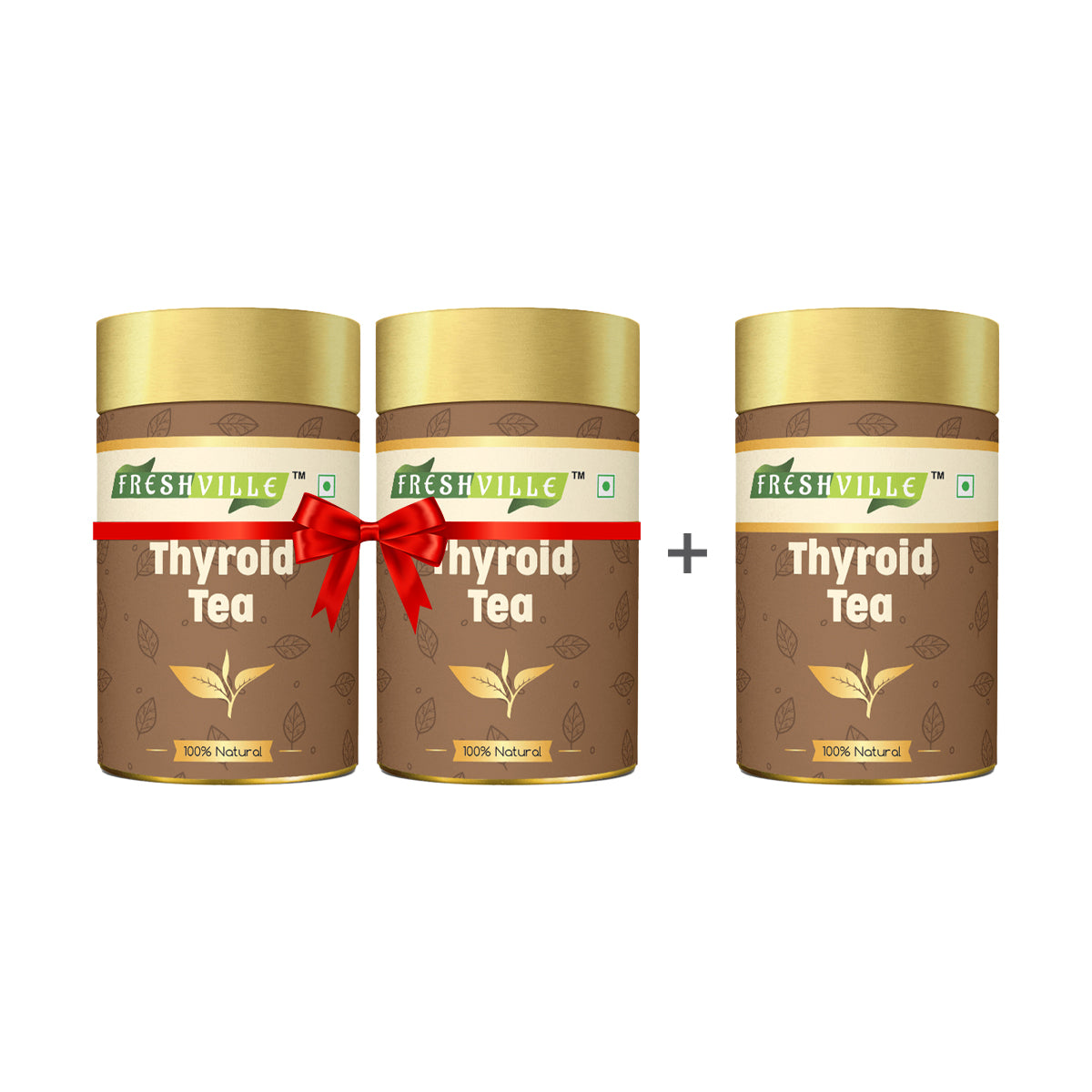 Freshville Thyroid Tea | Helps With Thyroid Support (Tsh T3 T4) | Ashwagandha, Turmeric, Liquorice, Nittle, Cinnamon, Ginger, Chamomile, Flax Seed
