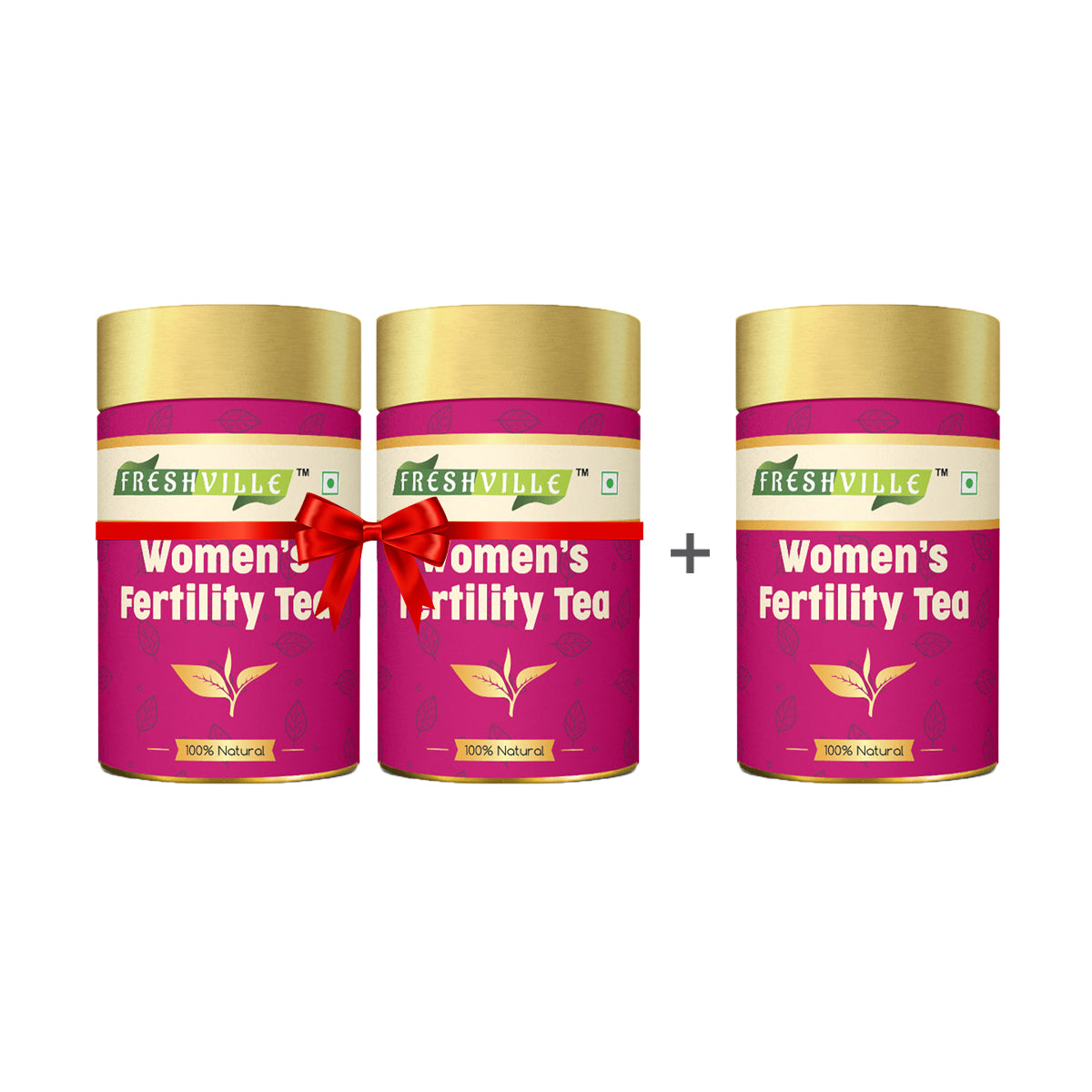 Freshville Women Fertility Tea | Hormonal Balance, Increase fertility with Herbs Fennel, Nettle, Cinnamon, Ginger, Tulsi, Fenugreek, Spearmint, Shatavari, Moringa
