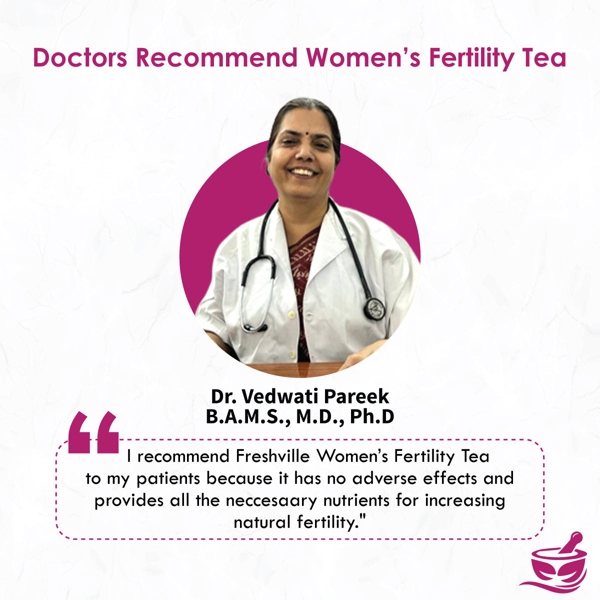 Freshville Women Fertility Tea | Hormonal Balance, Increase fertility with Herbs Fennel, Nettle, Cinnamon, Ginger, Tulsi, Fenugreek, Spearmint, Shatavari, Moringa
