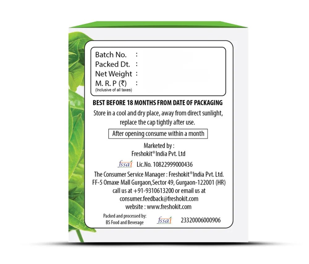 Freshville Green Tea Bag | Pure & Natural | Antioxidant-rich | Improves Metabolism | Immunity Booster | premium Green tea (25 bag)