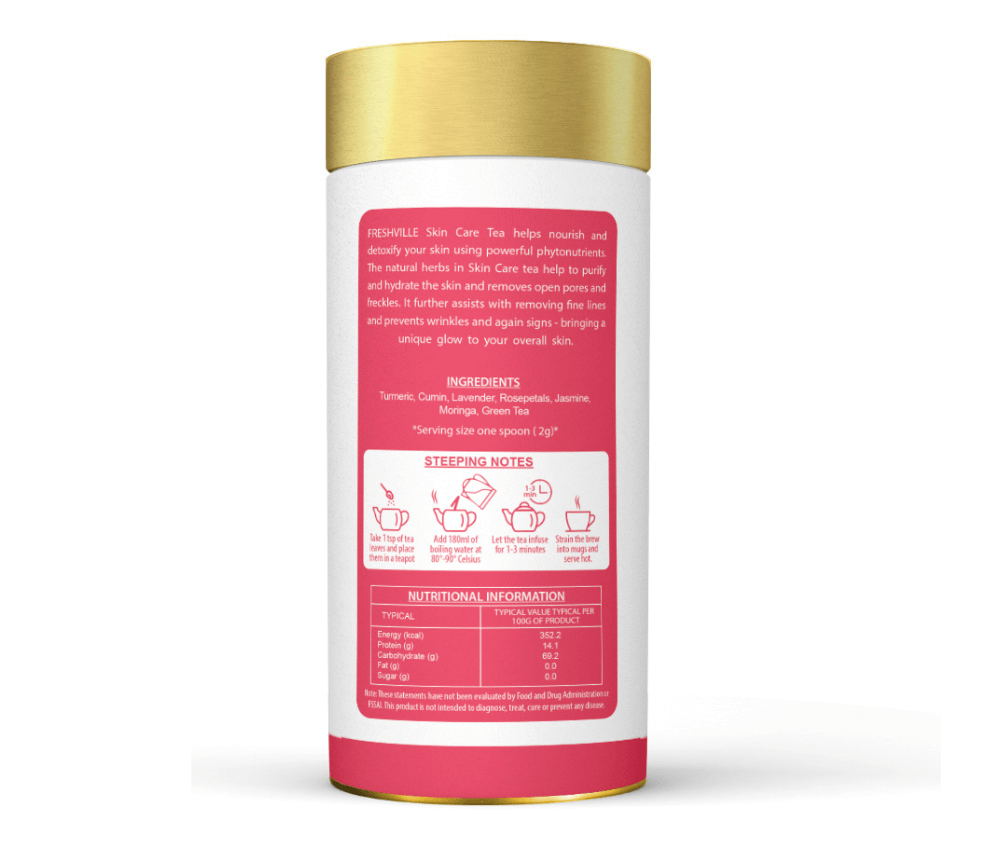 Freshville Skin Care Green Tea | Glowing Skin, Moisturized Skin, Anti-Aging | With Herbs Moisturized Skin, Acne, Anti-Aging, 3Months