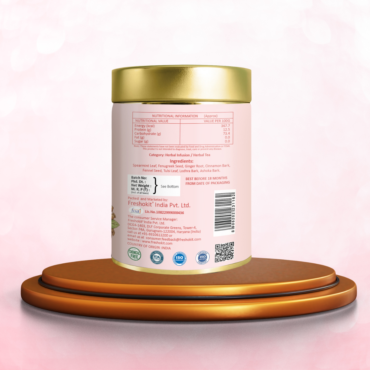 பெண்கள் சமநிலை மூலிகை தேநீர் | PCOS PCOD ஆதரவு | ஹார்மோன் நல்வாழ்வு | 60 கப் | மூலிகை தேநீர் டின்