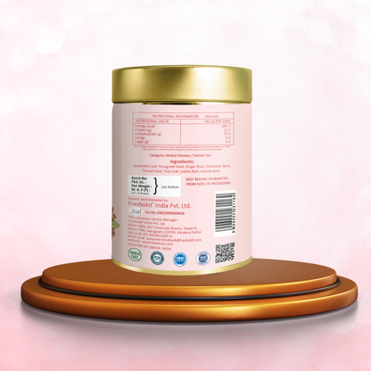 பெண்கள் சமநிலை மூலிகை தேநீர் | PCOS PCOD ஆதரவு | ஹார்மோன் நல்வாழ்வு | 60 கப் | மூலிகை தேநீர் டின்