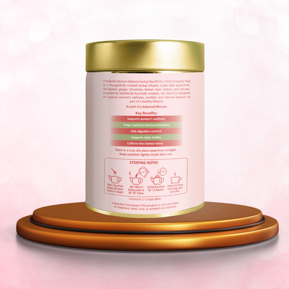 பெண்கள் சமநிலை மூலிகை தேநீர் | PCOS PCOD ஆதரவு | ஹார்மோன் நல்வாழ்வு | 60 கப் | மூலிகை தேநீர் டின்