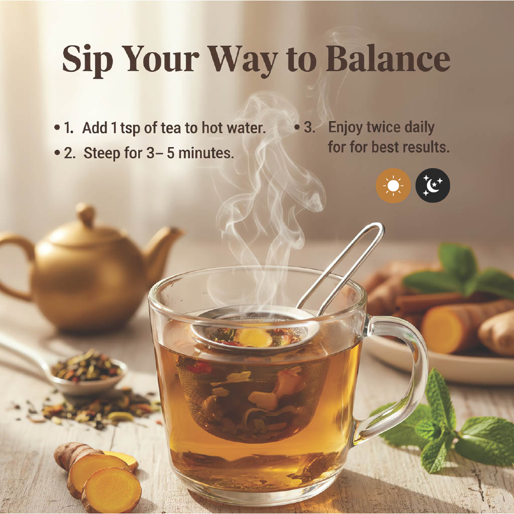 Freshville Immunity Tea - Immunity Booster Tea With Herbs Turmeric, Cinnamon, Ginger, Clove, Ashwagandha, Mintfennel, Moringa, Tulsi, Giloy, Amla, Green Tea