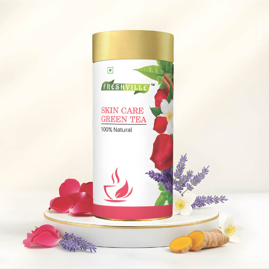 Freshville Skin Care Green Tea | Glowing Skin, Moisturized Skin, Anti-Aging | With Herbs Moisturized Skin, Acne, Anti-Aging