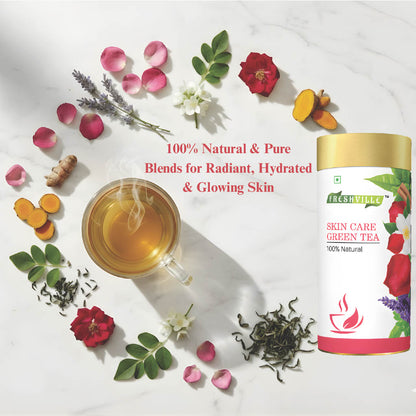 Freshville Skin Care Green Tea | Glowing Skin, Moisturized Skin, Anti-Aging | With Herbs Moisturized Skin, Acne, Anti-Aging