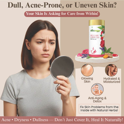 Freshville Skin Care Green Tea | Glowing Skin, Moisturized Skin, Anti-Aging | With Herbs Moisturized Skin, Acne, Anti-Aging