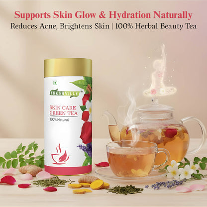 Freshville Skin Care Green Tea | Glowing Skin, Moisturized Skin, Anti-Aging | With Herbs Moisturized Skin, Acne, Anti-Aging
