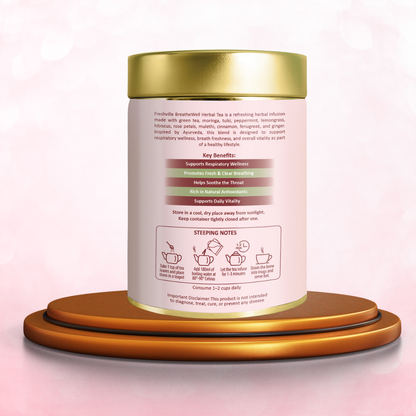 ಫ್ರೆಶ್‌ವಿಲ್ಲೆ ಬ್ರೀತ್ ವೆಲ್ ಹರ್ಬಲ್ ಟೀ | ಶ್ವಾಸಕೋಶದ ನಿರ್ವಿಶೀಕರಣ ಬೆಂಬಲ | ದೈನಂದಿನ ಉಸಿರಾಟದ ಬೆಂಬಲ