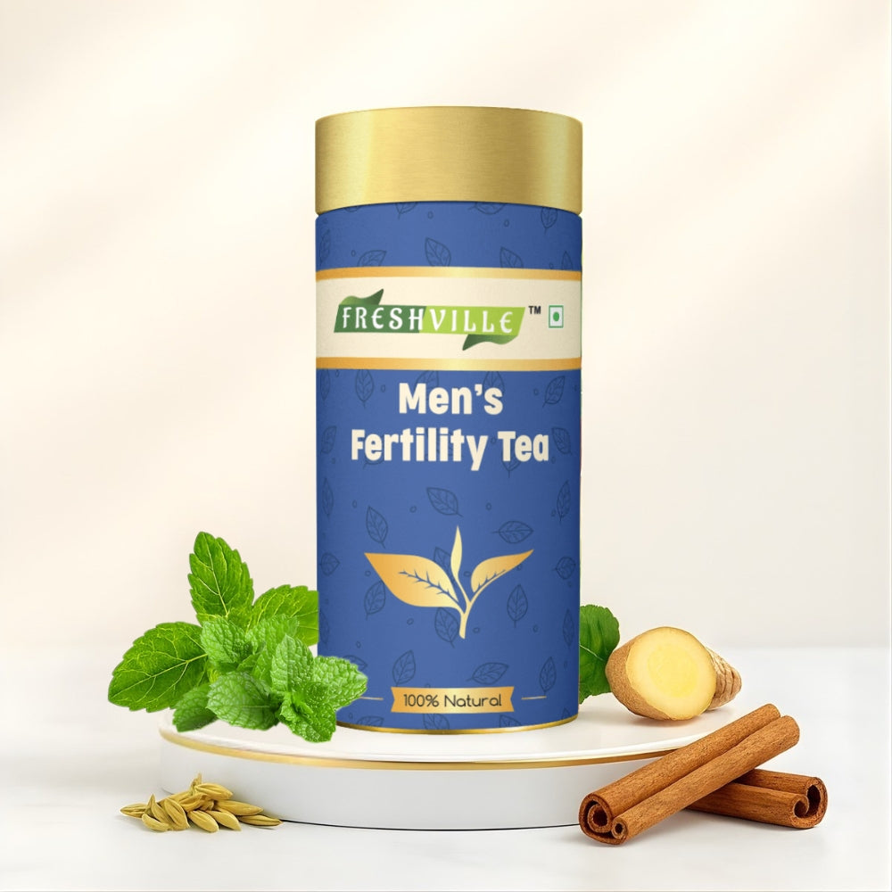 Freshville Men Fertility Tea | Natural Herbal Blend for Male Reproductive Health | 3 Month