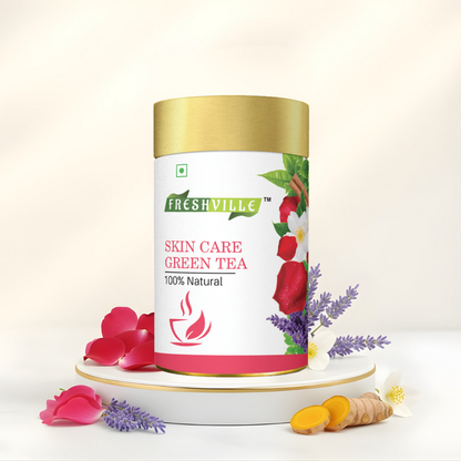 Freshville Skin Care Green Tea | Glowing Skin, Moisturized Skin, Anti-Aging | With Herbs Moisturized Skin, Acne, Anti-Aging, 45 Day