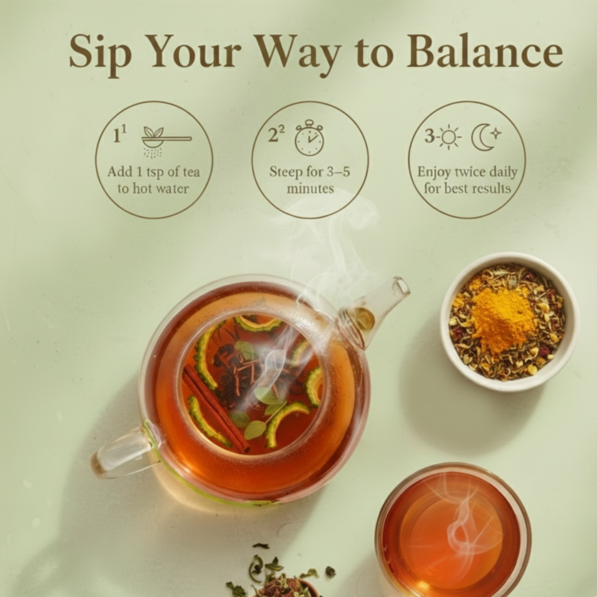 குளுக்கோ கேர் மூலிகை தேநீர் | ஆரோக்கியமான இரத்த சர்க்கரையை ஆதரிக்கிறது | இயற்கை மூலிகை கலவை