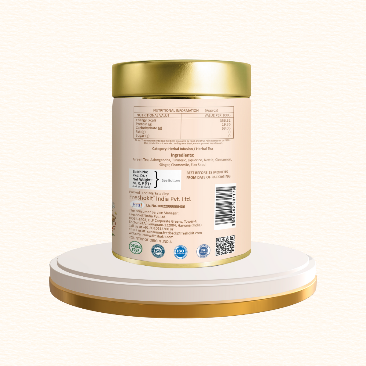 ஃப்ரெஷ்வில் தைராய்டு வெல்னஸ் டீ | தைராய்டு ஆதரவுக்கான மூலிகை கலவை | இயற்கை, காஃபின் இல்லாதது | வளர்சிதை மாற்றம், ஹார்மோன் சமநிலை மற்றும் நச்சு நீக்கத்தை ஆதரிக்கிறது | பிரீமியம் லூஸ் லீஃப் டீ