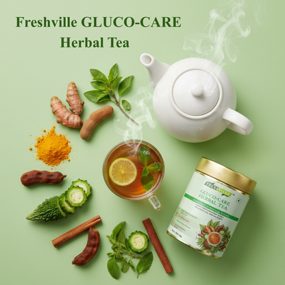 குளுக்கோ கேர் மூலிகை தேநீர் | ஆரோக்கியமான இரத்த சர்க்கரையை ஆதரிக்கிறது | இயற்கை மூலிகை கலவை