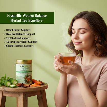 குளுக்கோ கேர் மூலிகை தேநீர் | ஆரோக்கியமான இரத்த சர்க்கரையை ஆதரிக்கிறது | இயற்கை மூலிகை கலவை