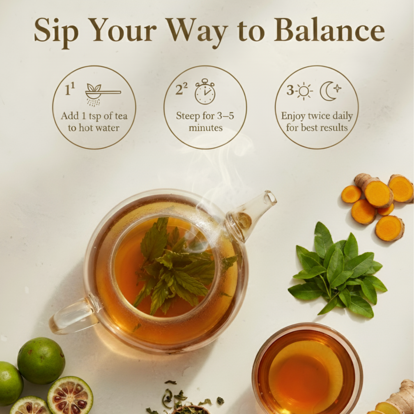 Freshville Slimming Green Tea | Burn Fat Easily with Herbs Garcinia, Cinnamon, Ginger, Lemongrass, Turmeric, Green tea, Senna leaf , 50gm