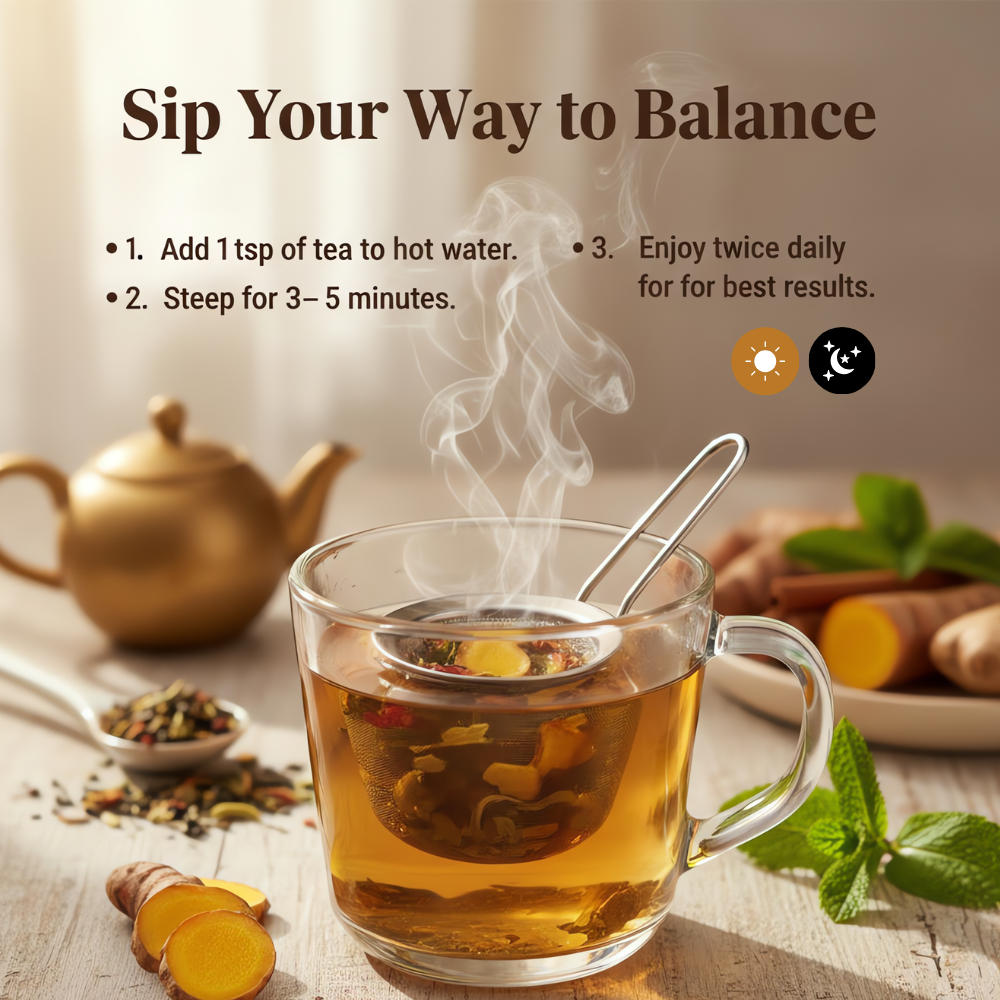 Freshville Digestion & Immunity Herbal Tea Combo | Premium Herbal Green Tea | Loose Leaf Tea | Daily Wellness Blend