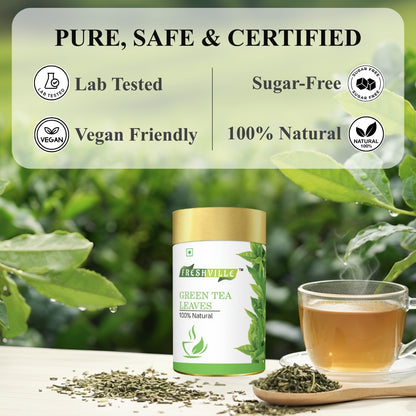 Freshville Green Tea Leaves | Improves Metabolism & Reduces Fat |Green Bliss – Refresh Your Life Naturally 45 Day