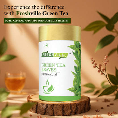 Freshville Green Tea Leaves | Improves Metabolism & Reduces Fat |Green Bliss – Refresh Your Life Naturally 45 Day