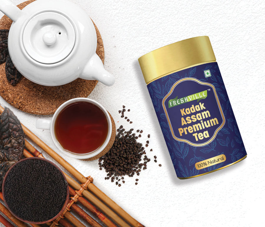Freshville Kadak Assam Premium Tea | Premium CTC black tea | Crafted from natural ingredients