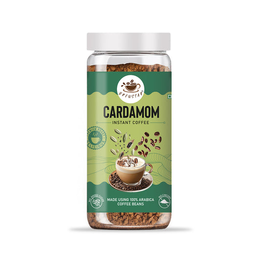 Brewstar Cardamom Coffee | Roast & Ground Coffee | Instant Coffee | Premium Coffee | Cardamom Flavour | Great Aroma | Authentic Taste | Different Flavours | Easy to Use