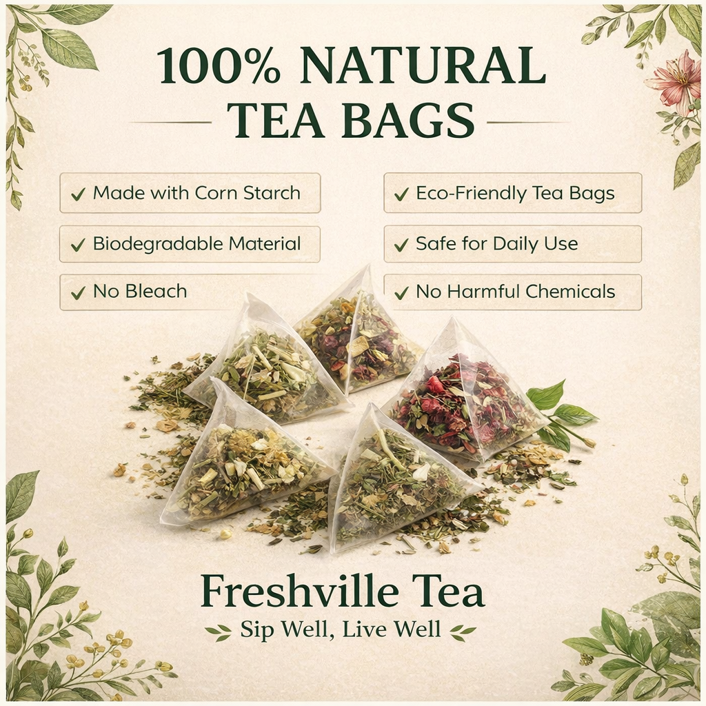 Freshville Slimming Green Tea Bag  | Pure & Natural | Tea for Weight Loss & Glowing Skin | Rich in Antioxidants | Purifying & Cleansing | Garcinia, Cinnamon, Ginger, Lemongrass, Turmeric, Green tea, Senna leaf Bag (15 bags)