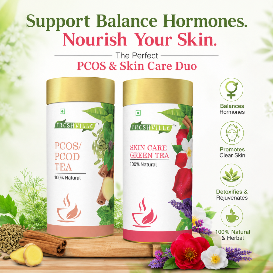 Balance Hormones. Nourish Your Skin.
The Perfect PCOS & Skin Care Duo