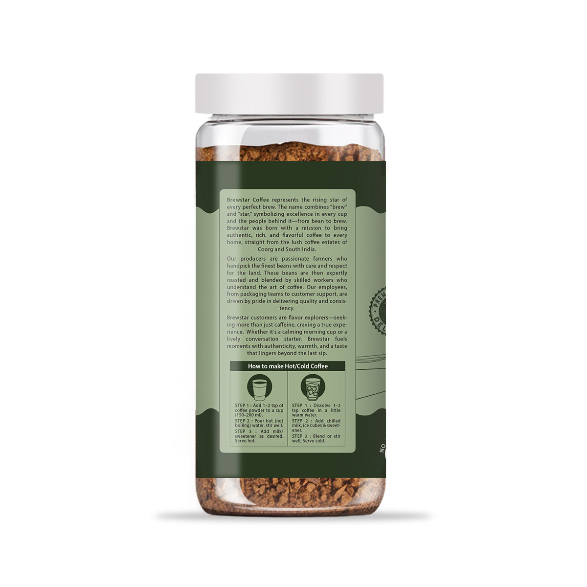 Brewstar Espresso Coffee | Roast & Ground Coffee | Instant Coffee | Premium Coffee | Great Aroma | Authentic Taste | Easy to Use