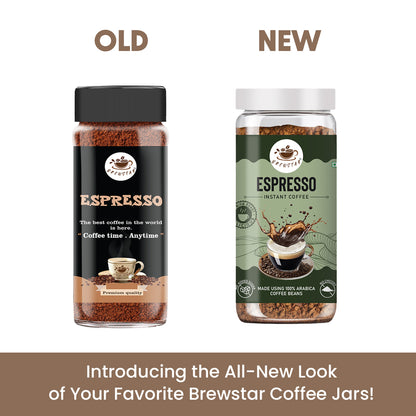 Brewstar Espresso Coffee | Roast & Ground Coffee | Instant Coffee | Premium Coffee | Great Aroma | Authentic Taste | Easy to Use