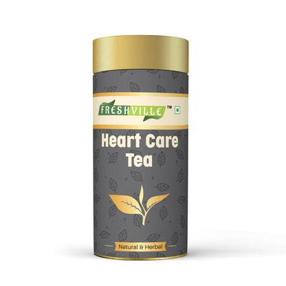 Freshville Heart Care Tea | Controls Blood Pressure with herbs Tulsi, Cardamom, Cinnamon, and Hibiscus