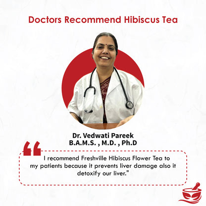 Freshville Hibiscus Tea | Helps in Heart Health, Weight Management