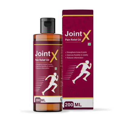 மூட்டு இயக்கம் மற்றும் ஆரோக்கிய ஆதரவுக்கான JointX எண்ணெய் & காப்ஸ்யூல் காம்போ - 2 பேக் (200 மில்லி எண்ணெய் + 30 காப்ஸ்யூல்கள்) - முழங்கால்கள், முதுகு, தோள்கள் மற்றும் கணுக்கால்களுக்கான இயற்கை வலி நிவாரணம் & நெகிழ்வுத்தன்மை ஃபார்முலா