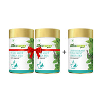 Freshville Lemongrass Tulsi Mint Green Tea | Enhances Immunity, Mental Health, Eye Sight