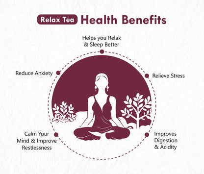 Freshville Relax Tea | Improves Sleep Quality Release Stress with Herbs Lemongrass, Lavender, Chamomile, Green Tea