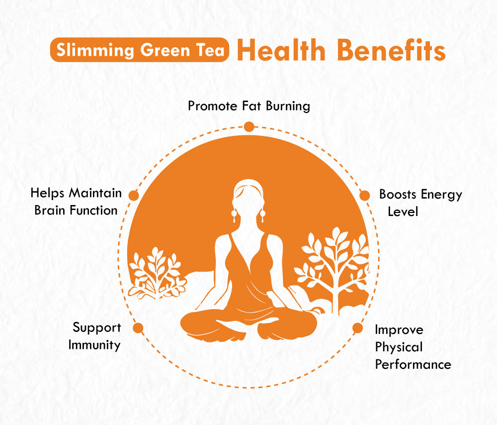 Freshville Slimming Green Tea Bag  | Pure & Natural | Tea for Weight Loss & Glowing Skin | Rich in Antioxidants | Purifying & Cleansing | Garcinia, Cinnamon, Ginger, Lemongrass, Turmeric, Green tea, Senna leaf Bag (15 bags)