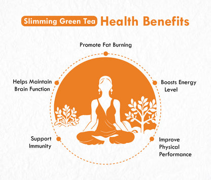 Freshville Slimming Green Tea Bag  | Pure & Natural | Tea for Weight Loss & Glowing Skin | Rich in Antioxidants | Purifying & Cleansing | Garcinia, Cinnamon, Ginger, Lemongrass, Turmeric, Green tea, Senna leaf Bag (15 bags)