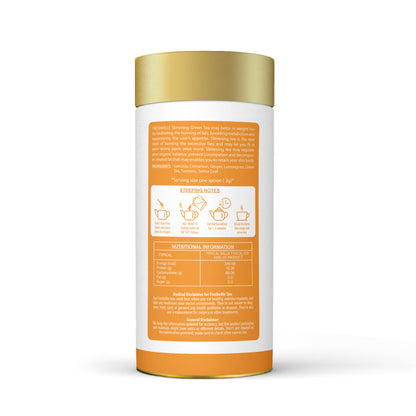 Freshville Slimming Green Tea | Burn Fat Easily with Herbs Garcinia, Cinnamon, Ginger, Lemongrass, Turmeric, Green tea, Senna leaf