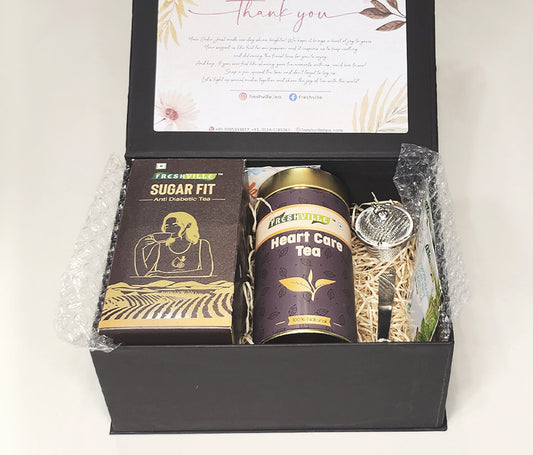 SugerFit And Heartcare Tea Combo  Box (Spoon, Stainer)(100gm & 120gm)